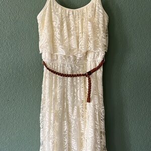 NWT Lily Rose High Low Lace Sundress with belt